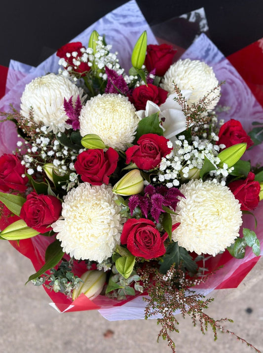 Luxury White & Red Bouquet