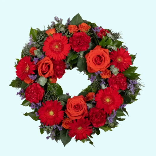 Eternal Love Red Flower Wreath