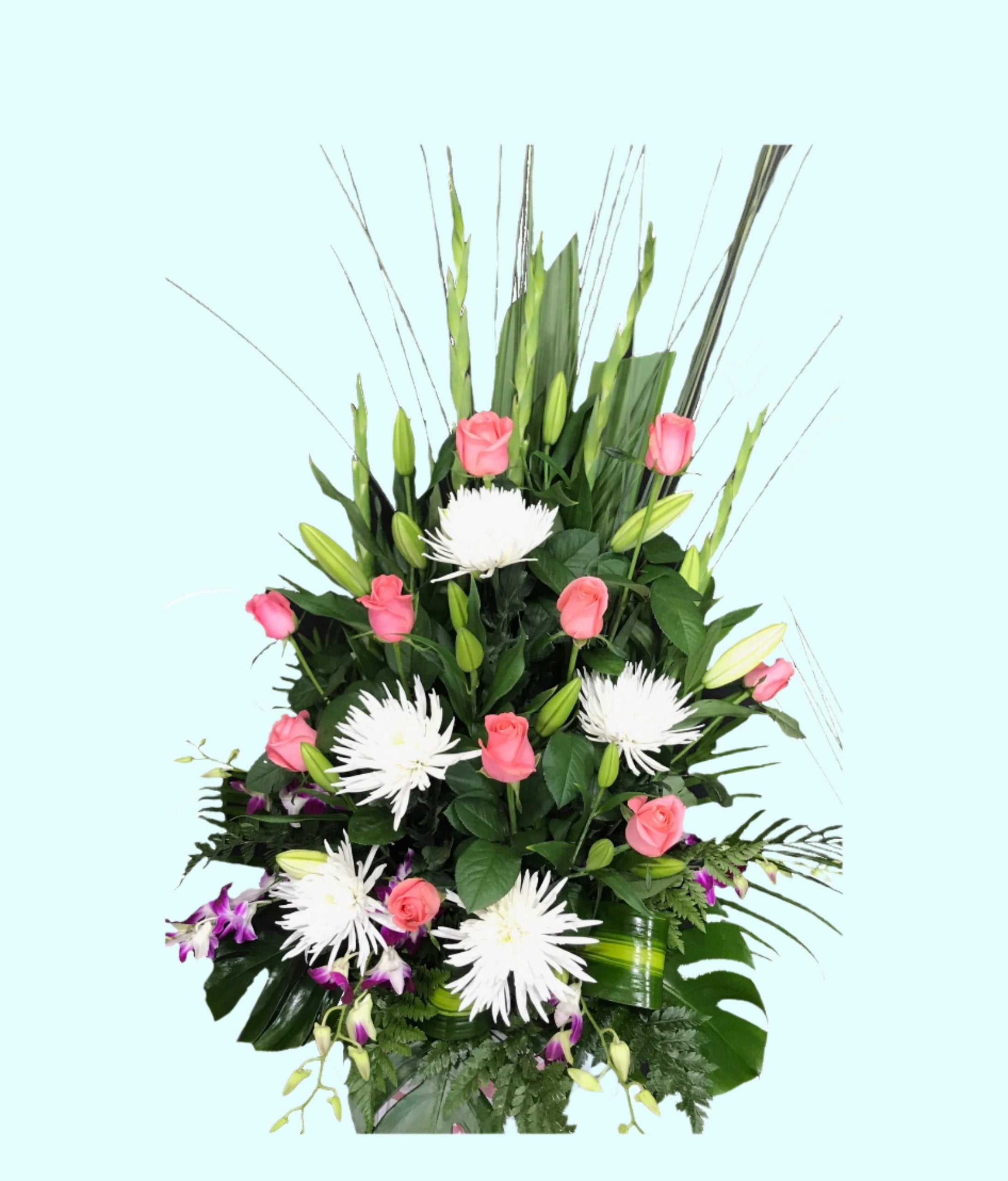 Large Arrangements in Pink & White